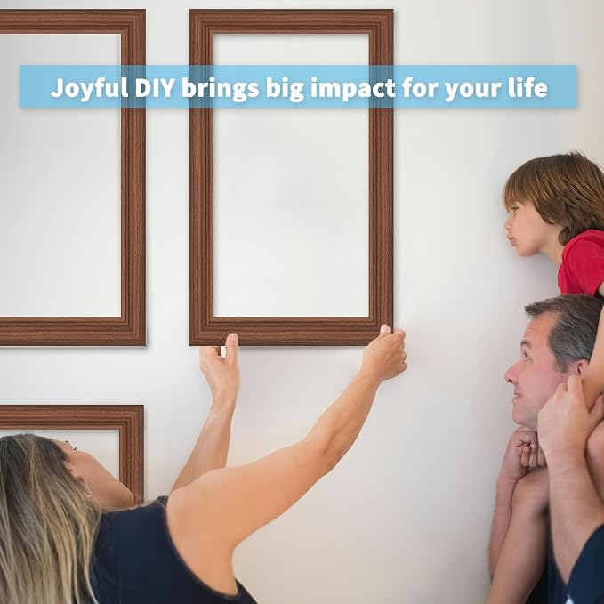 Art3d Pre-Cut Wall Molding Set of 6 pcs, 3 Top 3 Bottom, Walnut | Ready-to-Assemble Wainscoting Panel, High-Impact, Precision Pre-Cut, DIY-Friendly, Ideal for Indoor Wall Decor, Accent Walls - Image 9