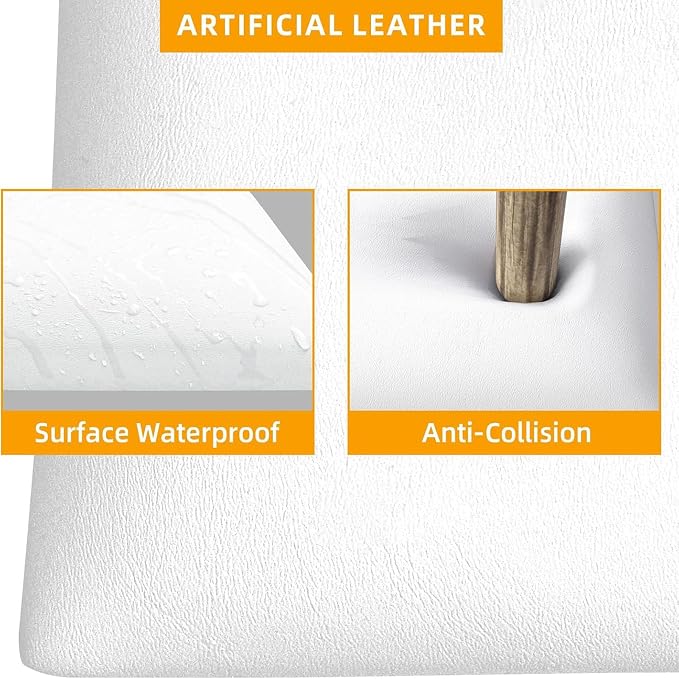 Anti Collision Wall Padding for Kids, Upholstered 3D Wall Panels | 4 Packs 7.8'' x 15.7'' Peel and Stick Headboard, Self Adhesive Wall Pads for Kids, Bedroom, Living Room, White - Image 4