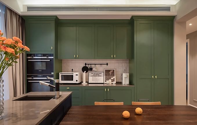 Dimoon 78.7''x15.7'' Green Skin Peel and Stick Wallpaper Contact Paper Modern Self Adhesive Wall Paper Removable Renter Friendly Textured Solid Color Vinyl Roll (78.7''x15.7'',Dark Green Skin) - Image 7