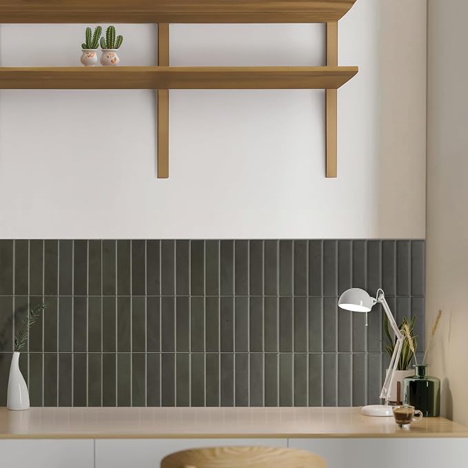 Smart Tiles Peel and Stick backsplash, Stacked Smoke Gray, 11.43"x9" | Pack of 5 (3.5 sq ft), Matte, Heat/Moisture Resistant, Low VOC, Kitchen/Bathroom, Renter Friendly, Made in Canada - Image 7