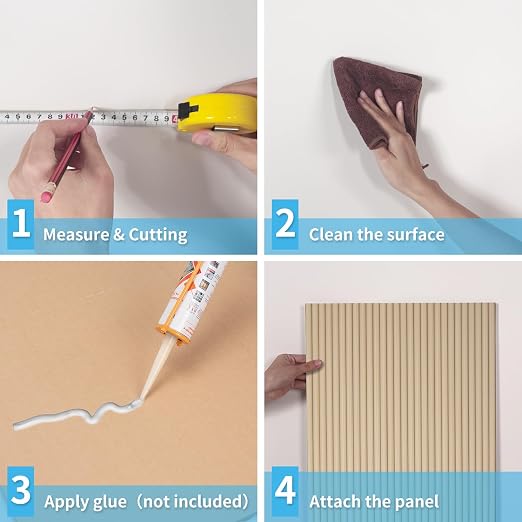 Art3d Roll-Flat Beaded Wood Slat Wall Panel, 2-Pack, 94.5" x 23.6", Ashtree | Flexible, Durable, Crack Resistant, Glue on, Easy to Install, for New Home Buyer, Future Mover to Upgrade Office, Living Room - Image 9