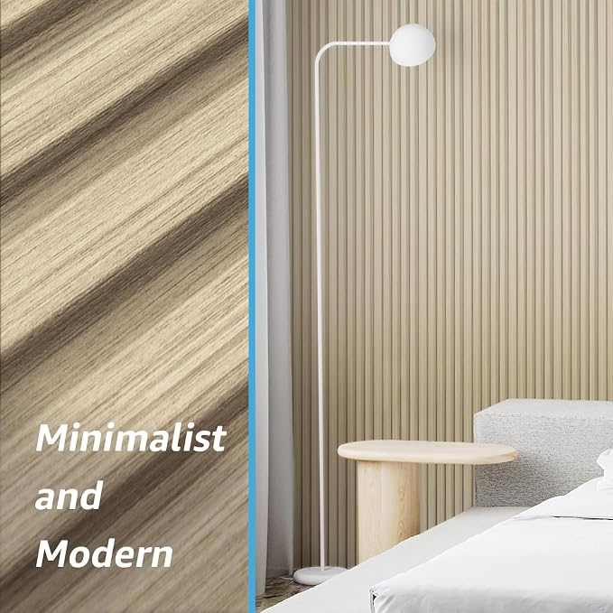 Art3d 96 x 6 Inch WPC 3D Wood Textured Slat Wall Panels, 8-Pack, Oak | Stylish Slat Design, Waterproof, Weather Resistant, Eco-Friendly, Long-Lasting, Easy to DIY, Ideal for Interior Wall, Bedroom - Image 2