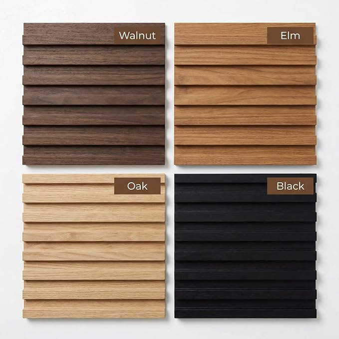 Slat Wood Wall Paneling for Interior and Decoration - 4 Samples Pack, 5.9 x 6 in. - Image 3