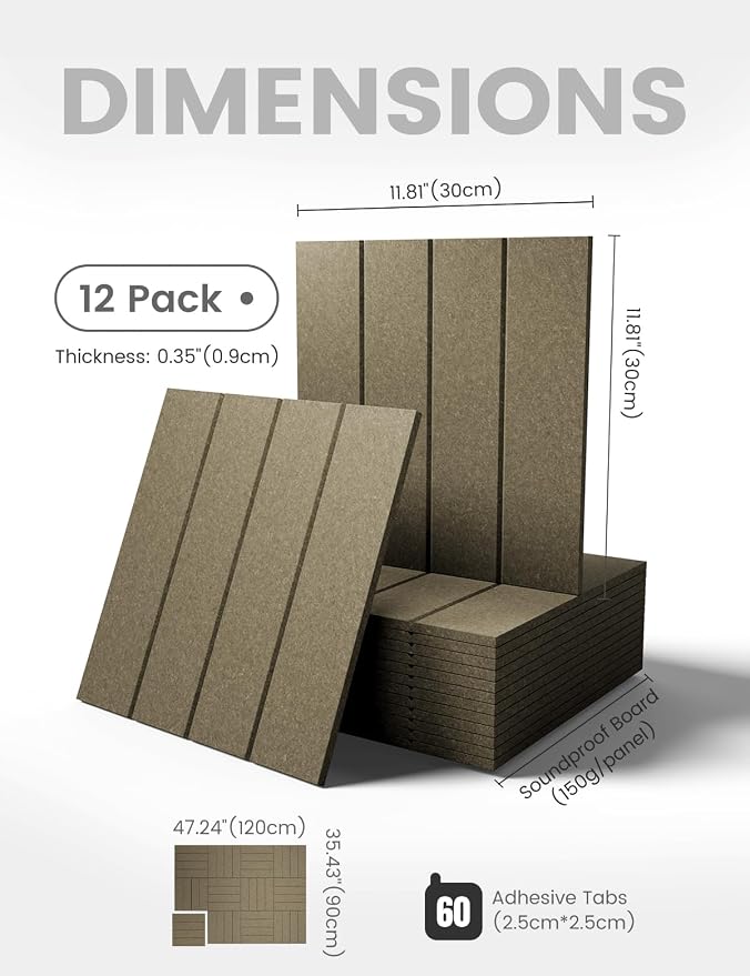 Fluxynara 48" x 36" Large Felt Bulletin Board, Earth Brown | 12 Pack Cork Board Alternative with 60 Safe Adhesive Tabs, Pin Boards for Wall Decor, Home, Office, Classroom,Dorm - Image 2