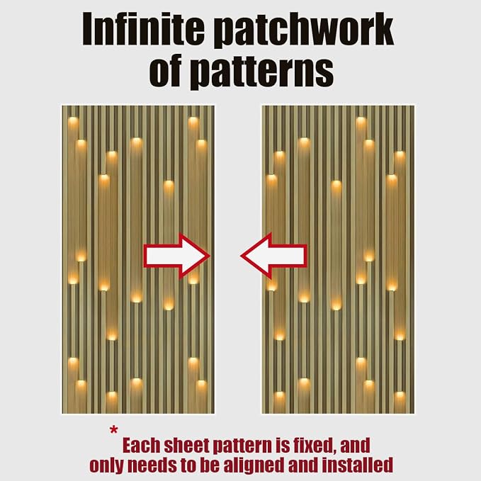 Matte 3D Wood Grating Stripe Peel and Stick Wall Panels,Simulated LED Lighting Wood Slats PE Foam Self-Adhesive Removable Waterproof Renter Friendly Wallpaper for Home Decoration(23.6"x11.8"10PCS) - Image 7