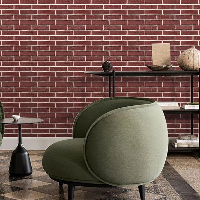 3D Faux Brick Wall Panels Peel and Stick, Designed for Quick DIY | Red, 10 Pcs 15.7" x 11.8", Brick-Look, Ultra-Light PVC Fake Brick Wall Covering Tiles for Wall Renovation, Cover 12.9 sq ft - Image 6