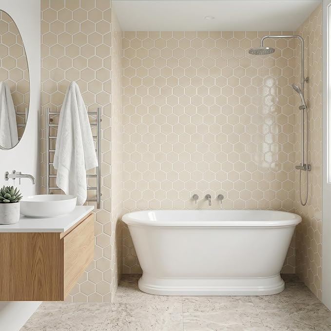 Arttown Peel and Stick 3D Wall Backsplash, 10-Sheet, 12" × 12" Cream Ivory | Subway Tile Self Adhesive Thicker Design Wall Tiles Panel Wallpaper for Bathroom Balcony Kitchen - Image 4