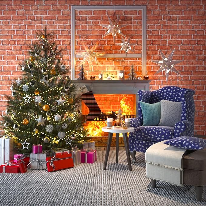 Cohoo Home Red Brick Wallpaper Peel and Stick Contact Paper Faux 393”×18” | Red Brick Contact Paper for Walls Brick Wrapping Paper Self Adhesive Removable Wallpaper Bedroom Kitchen Backsplash Fireplace - Image 3