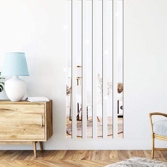 Acrylic Mirror Line Wall Stickers Striped Mirror Wall Decor for Living Room - Image 4