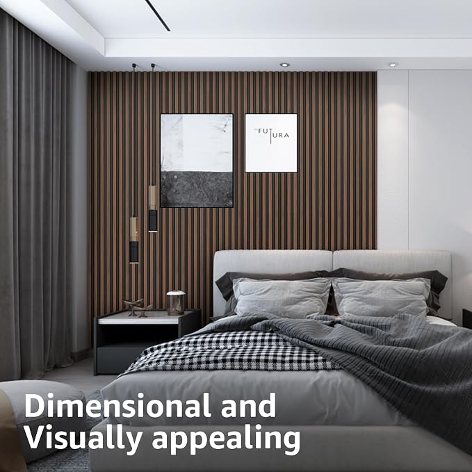 Art3d 96 x 6 Inch 3D Fluted Wood Textured Slat Wall Panel, 8-Pack, Walnut | Natural Wood Texture, Weather Resistant, Durable, Easy to Install, Eco-Friendly, Elegant Design, for Living Room, Bedroom - Image 5