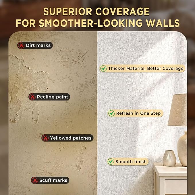 Thick Foam Peel and Stick Wall Covering Roll 15.7” x 118” - Quick Renewal Cover for Old Wall, Self Adhesive Wallpaper for TV Background, Living Room - Image 3