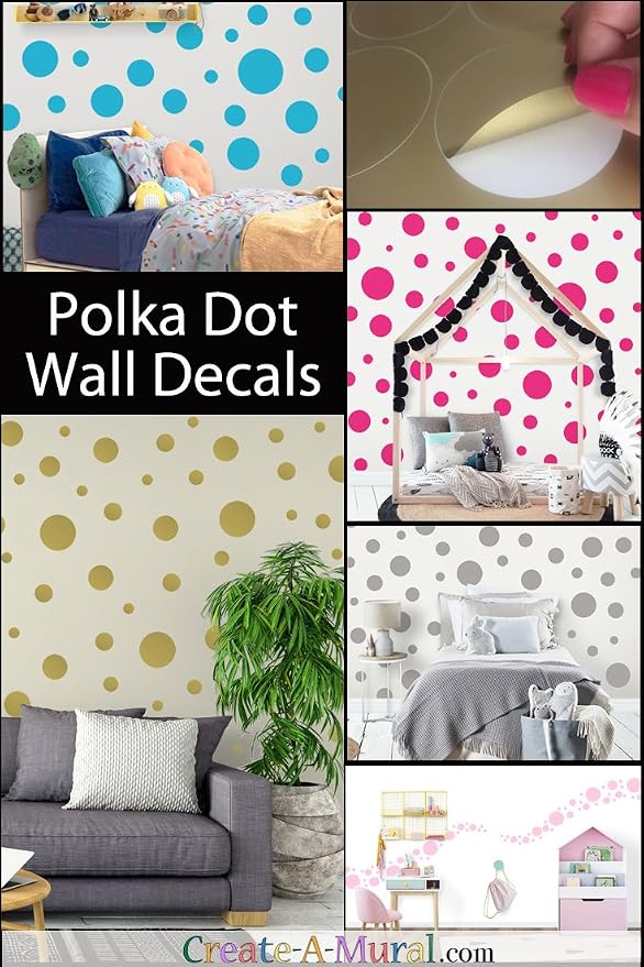 Polka Dot Wall Stickers, Wall Decor Stickers, Wall Dots, Vinyl Circle Room Dot Decals Wall Art Stickers for Bedroom Girls Room Peel and Stick Kids Room Decor Birthday Gift (Lilac) - Image 4