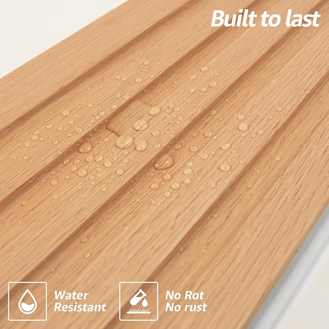 Art3d 48 x 6 Inch WPC Slat Wall Panels, 3D Wall Accents, 16-Pack, Boxwood | Real Wood Grain, Durable, Water Resistant, Wear-Resistant, No Emission, Eco-Friendly, Easy to Care, for Living Room, Bedroom - Image 8