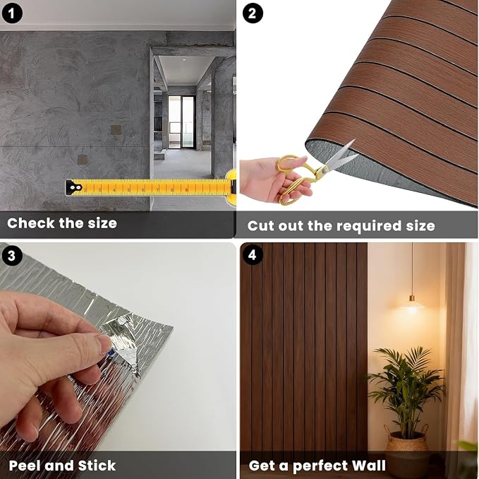 3D Wall Panels Peel and Stick – 15.74"x288"/24FT PVC Faux Wood Grain Texture, Self Adhesive Waterproof Wall Covering, DIY Accent Wall, Sofa Background Backsplash & Modern Home Decor, Covers 31.5 sq.ft - Image 5