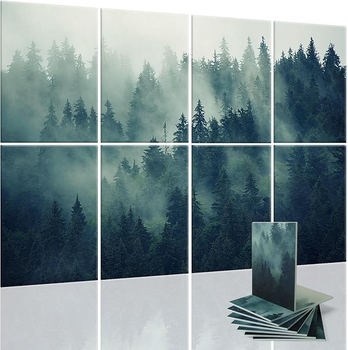 Art3d Acoustic Wall Panels, 48 x 32 in Set, 8-Pack Decorative Wall Art | UV-printed polyester, helps reduce echo, sound absorbing decor for living room, bedroom, office, studio and gaming room - Image 9