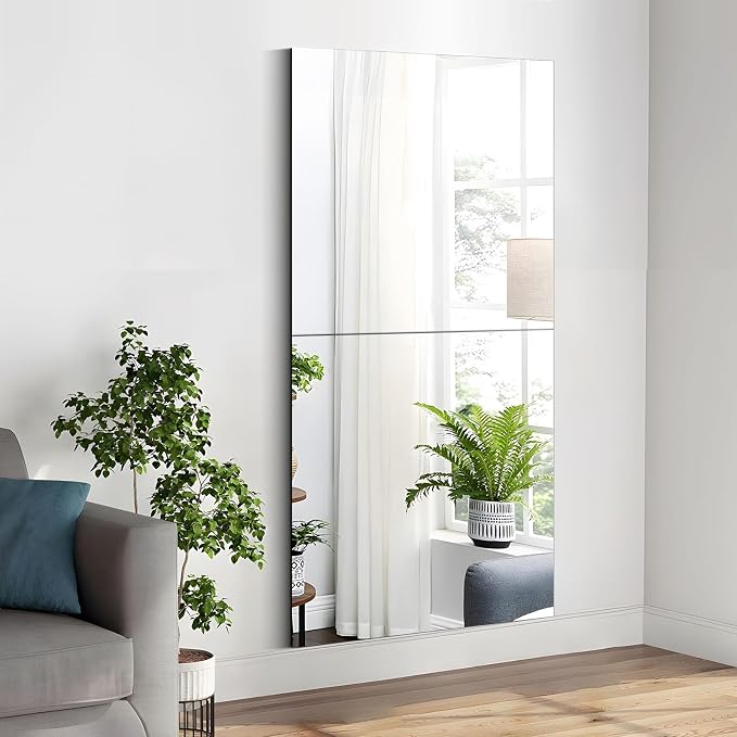 16 x 16 in Glass Mirror Tile for Wall, 2mm Thick Square Wall Mirror - Image 4