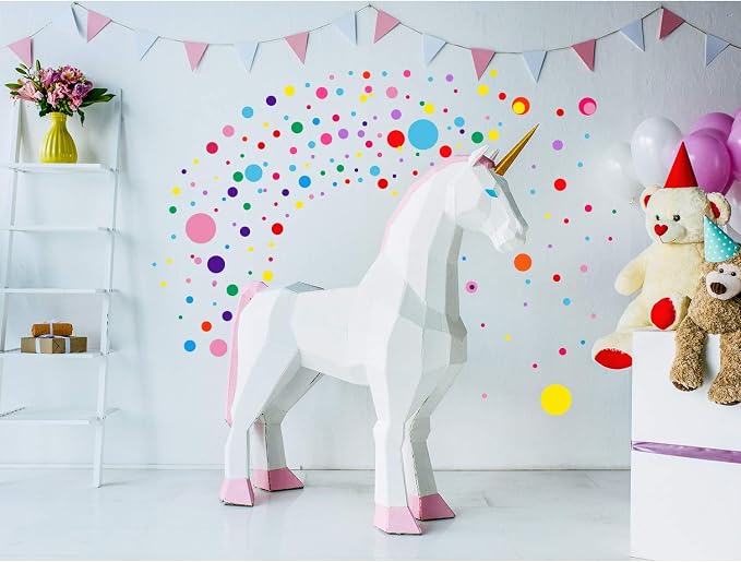 Zonon 264 Pcs Polka Dot Wall Decals Peel and Stick, 12 Colors Vinyl | Colorful Circle Stickers for Kids Room, Classroom Nursery Bedroom Playroom Decor, Removable Vinyl Wall Decorations - Image 5