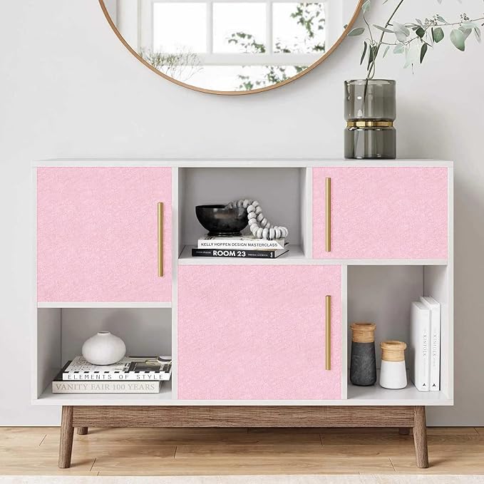 Pink Wallpaper Embossed Silk Self Adhesive Peel and Stick Contact Paper | 15.7" X 118" Removable Waterproof Bathroom Home Decorative Vinyl Wrap Film Cabinet Furniture Countertop Shelf Paper - Image 7