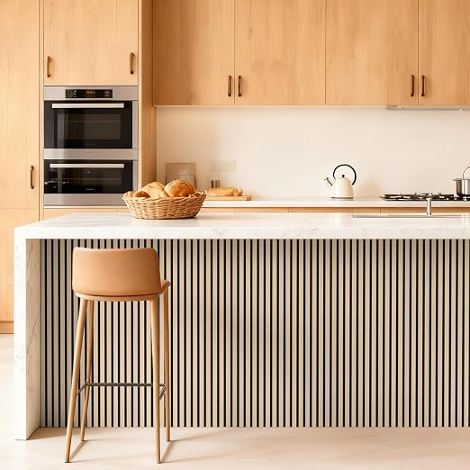 TONOR Wood Wall Panels for Interior Wall Decor-10 Pack 47.2" x 23.6" | Acoustic Wall Panels-77.5ft², Wood Slat Acoustic Panels for Noise Cancelling and Decoration, Living Room, Office,Oak - Image 8