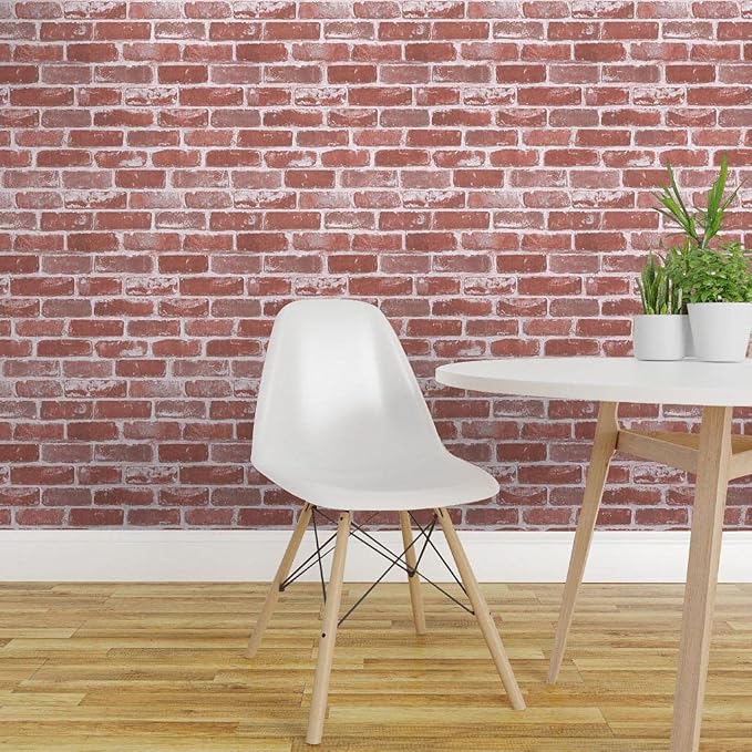 Timeet Textured 3D Brick Wallpaper Peel and Stick Wallpaper 17.7"×197" Self Adhesive Wallpaper Faux Brick Wallpaper Removable Wall Paper Home Living Room Halloween Christmas Decor DIY Red - Image 8