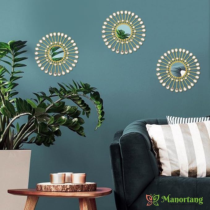 Gold Mirrors-Sunburst Festival Wall Art,Decorative Round Mirrors for Indoor - Image 8