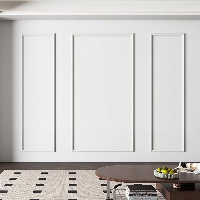 Art3dwallpanels Peel and Stick Wall Molding 3 Pcs Wainscoting Decor Kit | Ready to Assemble Wainscoting Accent Panels, Interior Wall Decor Living Room Bedroom, Installed with Glue, 3 Frames - Image 8