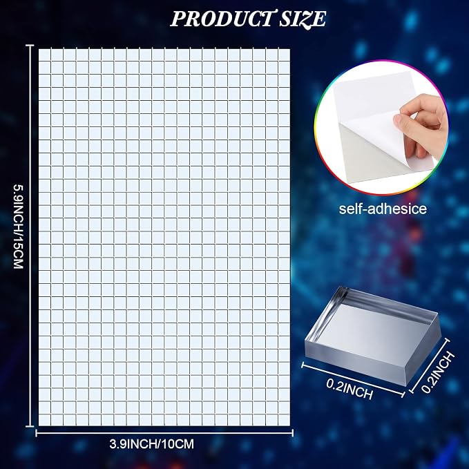 14400 Pieces Silver Disco Mirror Tile Self-Adhesive Mirrors Mosaic Tile - Image 2