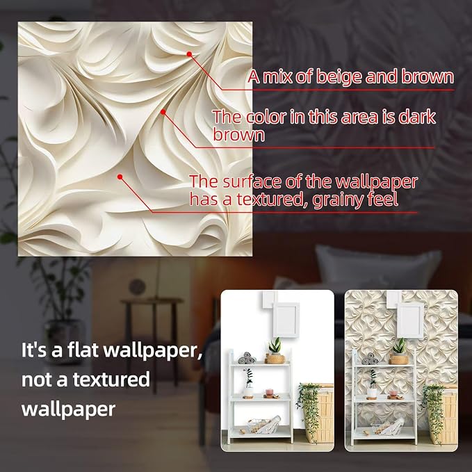Peel and Stick Wallpaper Beige Brown Abstract Feature - Image 6