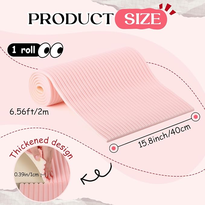 15.8 x 78.7 Inch Wall Padding for Kids, Pink, 1 Roll | Anti Collision Wall Padding Padded Wall Panels 3D DIY Headboard for Autism Playroom Nursery Bedroom Living Room Corner Guards - Image 2