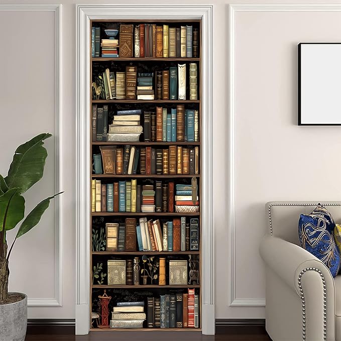 TUOKING Door Sticker,Peel and Stick Removable Vinyl Door Decals | Wallpaper Waterproof Self-Adhesive Mural for Home Decor,Wall Covers Poster,30.3" W x 78.7" L, Set of 2 Sheets - Image 2