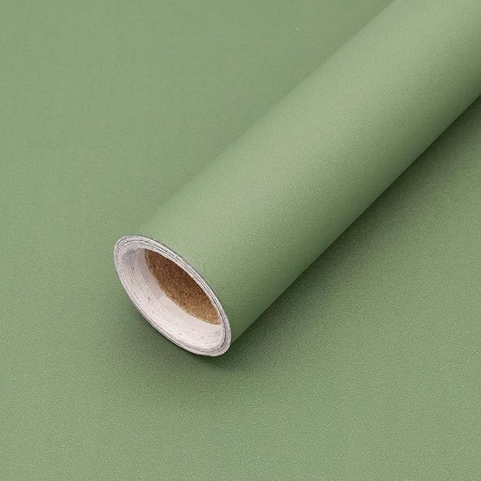 Yancorp 16"x394" Matte Grass Green Peel and Stick Wallpaper Removable Contact Paper for Cabinets and Drawers Stick on Wall Paper for Bedroom Kitchen Self-Adhesive by YancorpHomeDecor