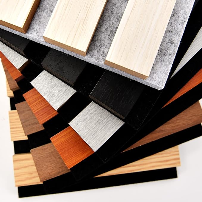Art3d 3D Textured Soundproof Wood Slat Wall Panel, 6 x 4.7 in, Sample Pack | Wood Grain Finish, Effortless Setup, Sustainable, Long-Lasting, Noise Reduction, Easy Care, for Living Room, Bedroom, Office - Image 8