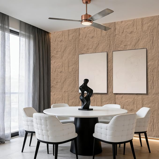3D Faux Stone Wall Panels, 1.18" (30MM) Extra Thick PU Stone Panels for Interior Wall Decor, 4 Pack Waterproof Lightweight Cement Texture Accent Wall Panels, 47.2" x 23.6", Sandstone Yellow - Image 4