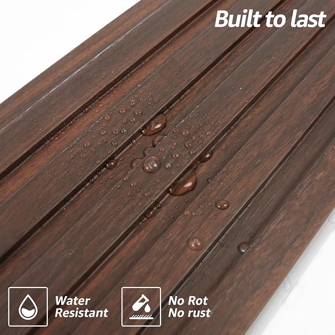 Art3d 108 x 6 in WPC Wood Slat Wall Panels, 3D Wall Accents, 8-Pack, Walnut | Real Wood Grain, Durable, Water Resistant, Wear-Resistant, No Emission, Eco-Friendly, Easy to Care, for Living Room, Bedroom - Image 8
