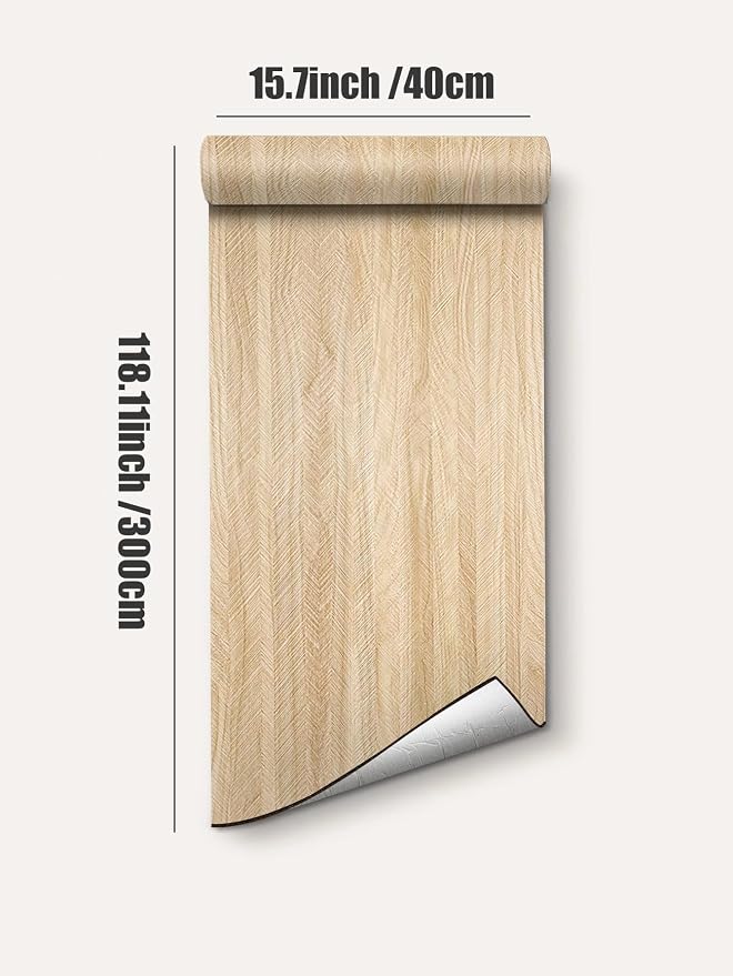 Chejiaye Peel and Stick 3D Wall Panel -15.75"x118"Soundproof Self-Adhesive Wall Sticker, Removable Thick PVC Slat Contact Paper for Kitchen Bedroom,Ceiling Wall Decoration Wood Grain (Light Grey) - Image 4