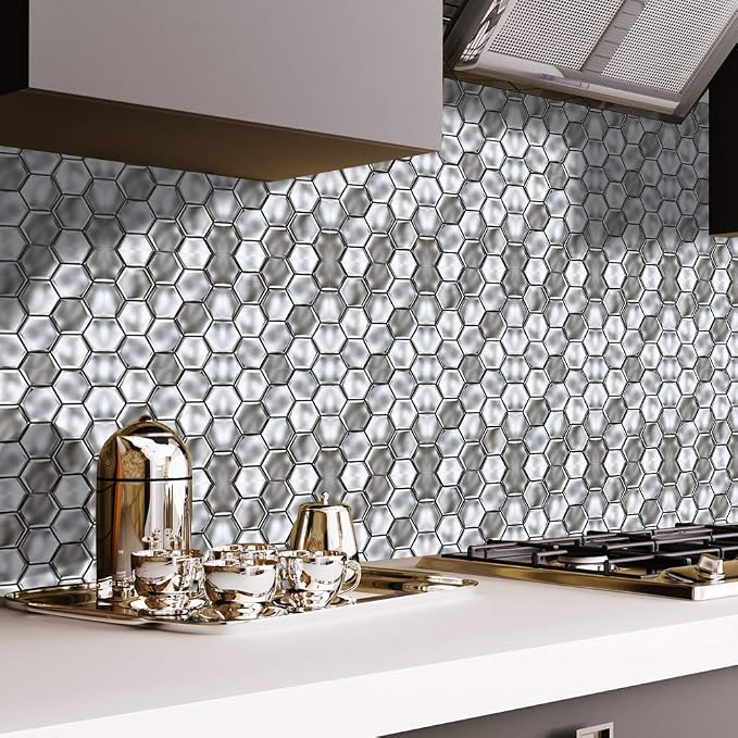 Alwayspon 25 Pcs Self-Adhesive Tile Transfer for Home Decor, Peel and Stick Tile Decal, Water-Proof Backsplash Wall Tile Sticker for Kitchen Bathroom, 4x4inch - Image 3