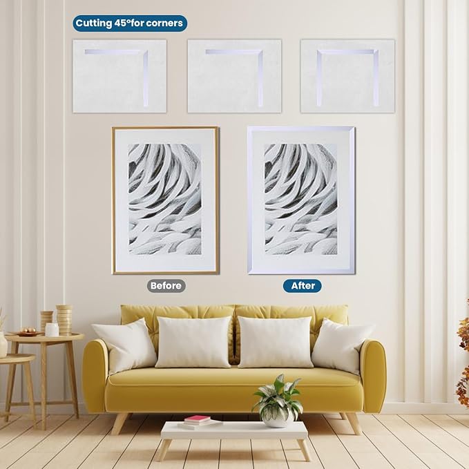 9.8 Ft Peel and Stick Molding Trim, Waterproof Decorative Strip - Image 4