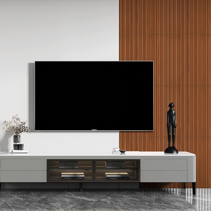 STICKGOO Slat 3D Wall Panel for Interior Wall Decor PVC Fluted Textured Panel 12-Tile 19.7 x 19.7in - Walnut - Image 3
