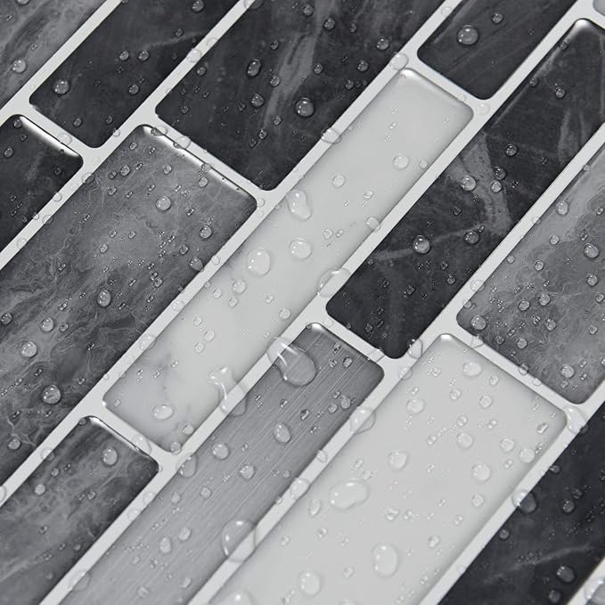 Art3d 10-Pack Marble Wall Tile Peel and Stick Backsplash, 12 x 12 in, Grey | Strong Adhesion, Lightweight, Cuttable, Waterproof, Fadeless, Crack Resistant, for Kitchen, Bedroom, Ideal for Recently Moved - Image 5