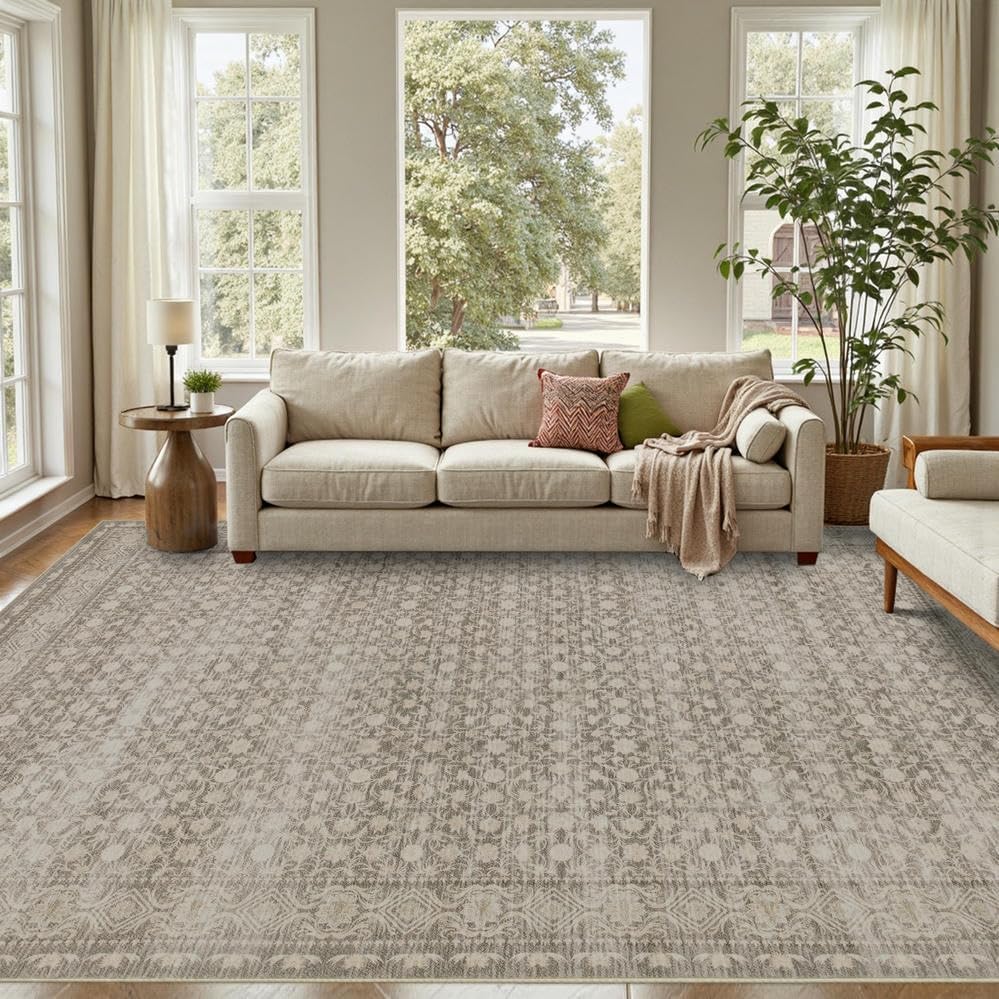 Rugxara 8x10 Area Rugs,Neutral Large Rugs for Living Room(Neutral Beige) - Image 3