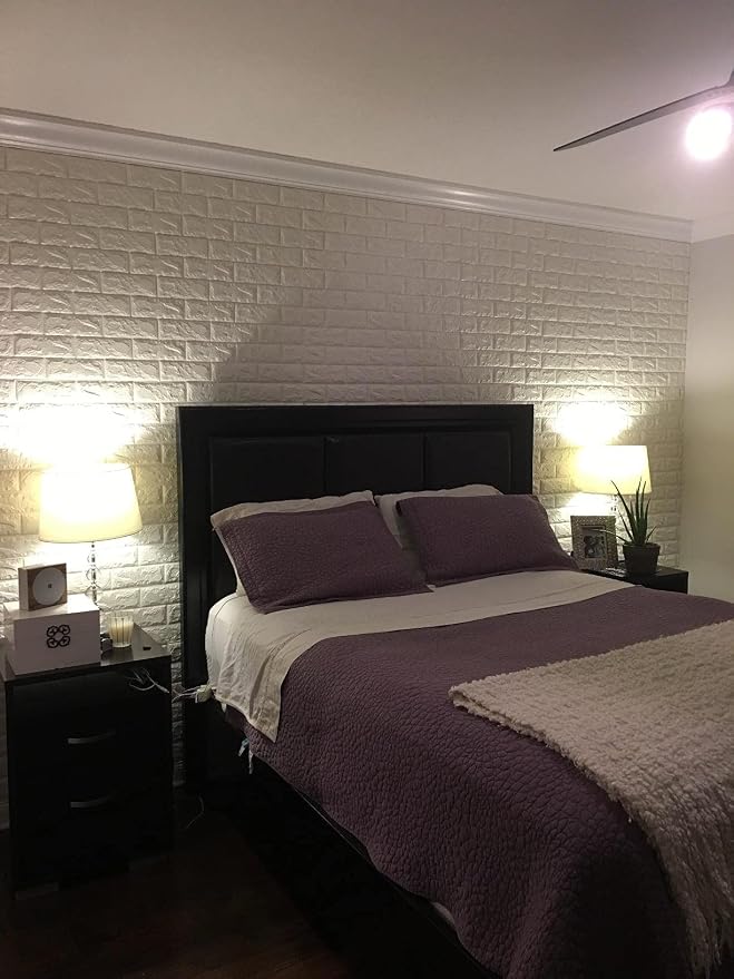 Art3d 20-Pack Durable Faux Brick Peel and Stick 3D Wall Panels, White | Coverage: 115 Sq. Ft, Waterproof, Oil-Proof, Easy to Wipe, Decorative, Ideal for Bedroom, Kitchen - Image 6