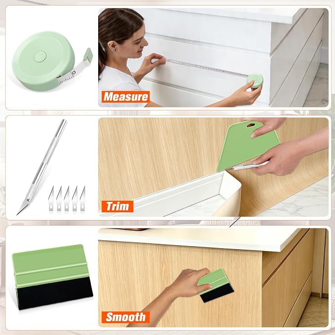 WRAPXPERT Wallpaper Tools, Wallpaper Kit Smoothing Tools for Peel and Stick, Wallpaper Installation Kits for Wallpaper Hanging, Contact Paper, Bathroom, Vinyl Backsplash Tile, Window Film Applying - Image 5