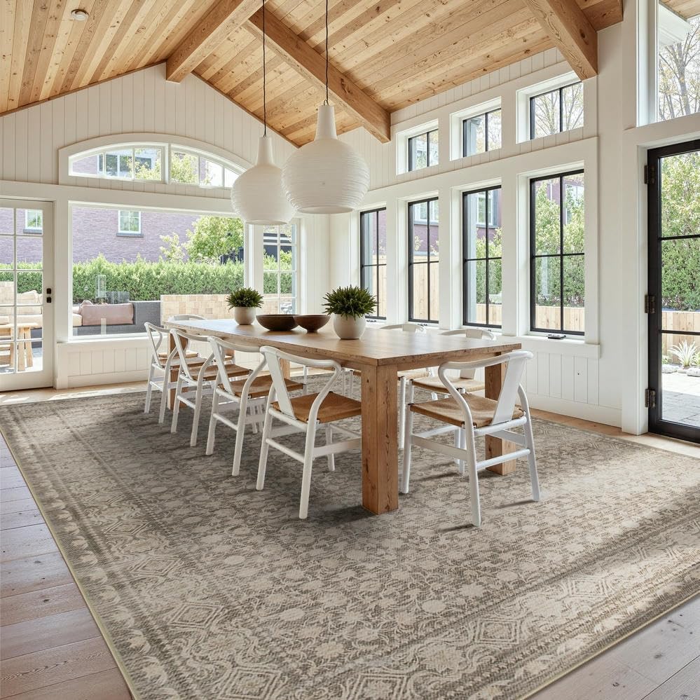 Rugxara 10x14 Washable Area Rug for Living Room, Extra Large,Vintage Boho - Image 4