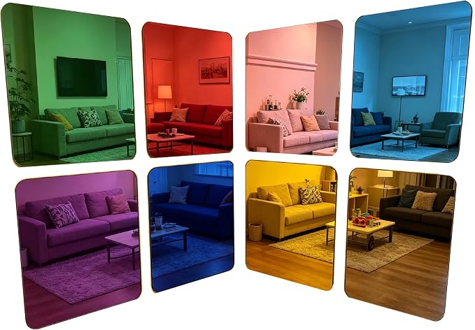 8-piece set of multicolor sensory wall mirrors, acrylic colorful interactive mirrors, perfect for kids' classrooms and sensory rooms, offering visual and tactile stimulation as wall decor - Image 5