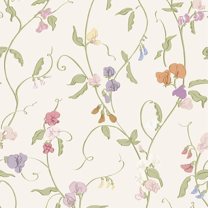 Vintage Wallpaper Peel and Stick Beige Floral Wallpaper Leaf Contact Paper Vinyl Waterproof Self Adhesive Boho Botanical Wall Paper for Bedroom Shlef Cabinet Decor 17.3" x 78.7" by LUKUUI