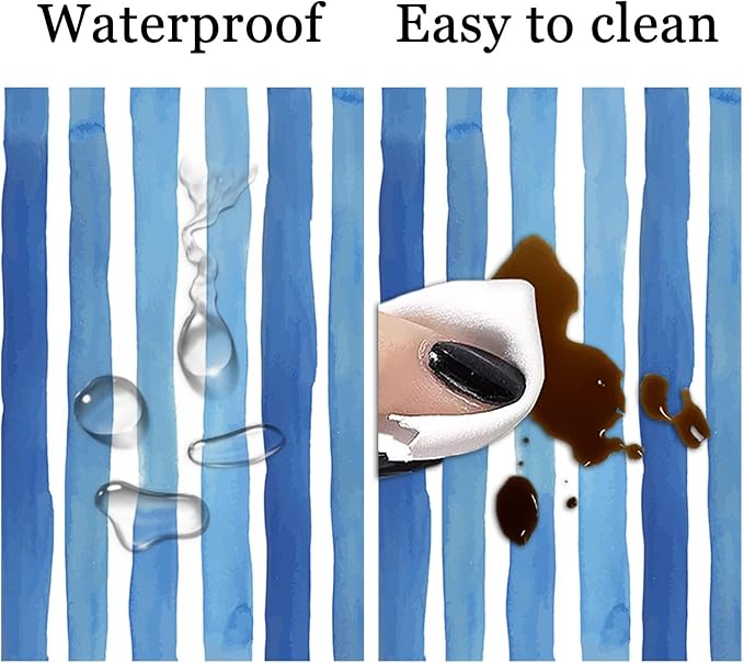 Watercolor Blue Vertical Stripe Peel and Stick Wallpaper 17.3" x 118" Modern Abstract Geometric Contact Paper, Waterproof Self-Adhesive Removable Vinyl Wallpaper for Bedroom, Cabinets, Bathroom Decor - Image 6