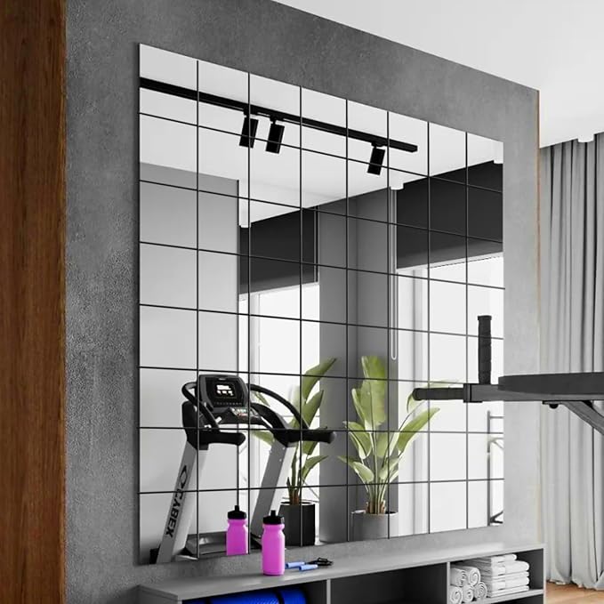 8 x 8'' x 4Pcs Glass Square Mirror Sheets for Wall Decor, 2mm Thick - Image 4