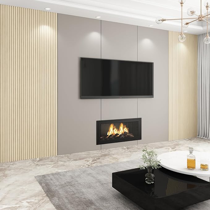 Slat Wall Panel 8-Pack, 118’’x6.3’’, Natural Wood | WPC Wall Panel for Interior Wall Decor, TV Background, Kitchen, Bedroom - Image 5