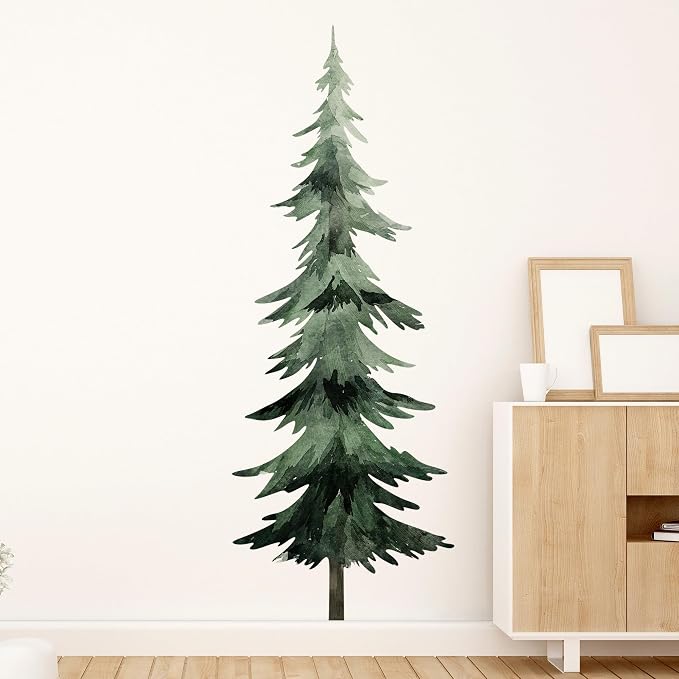 Large Pine Trees Wall Decal, Peel and Stick Nursery Forest Decals Mural, Wilderness Wall Art Stickers for Kids, Boys and Girls Room,Christmas, Bedroom & Toddler Room Decor (Pine Tree Wall Decal 69) - Image 5
