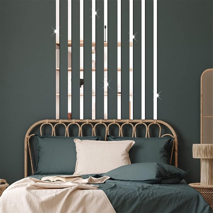 Acrylic Mirror Line Wall Stickers Striped Mirror Wall Decor for Living Room - Image 8